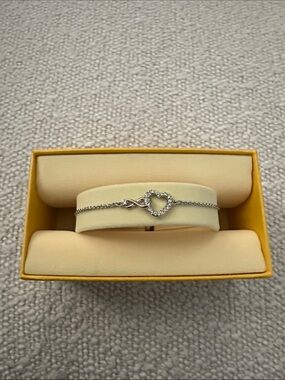 SWAROVSKI - Sterling Silver Heart & Infinity Bracelet - BRAND NEW